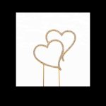 Cake Topper Gold Hearts