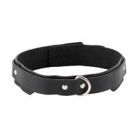 Black Leather Collar 1.25 Comfort Fit