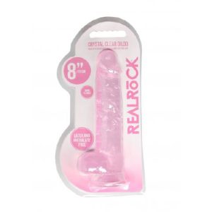 RealRock 8" Crystal Clear Pink