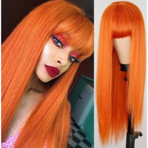 Wig X-Long Orange w Fringe