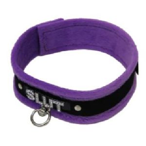 Collar Fluffy Purple SLUT