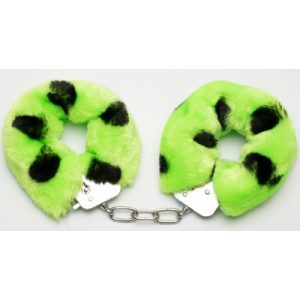 Fluffy Handcuffs Dot Green