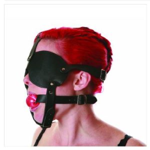 Spartacus Head Harness Blindfold with Ga