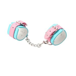 Wrist Cuffs PVC Blue & Pink
