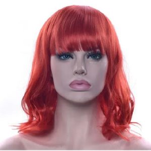 Wig Short Red with Fringe